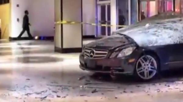 a intrat cu ma ina in sediul televiziunii