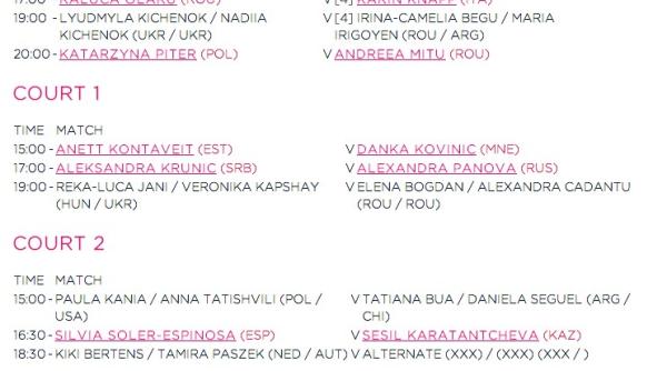 program brd bucharest open ce meciuri se joaca mar i la bucure ti