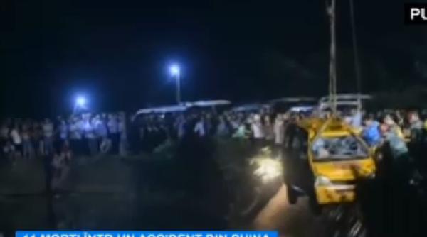 china accident cu un microbuz opt copii au murit