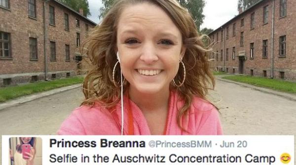 selfie facut la auschwitz criticat ur pe internet
