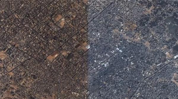 gaza inainte i dupa atacurile israelului