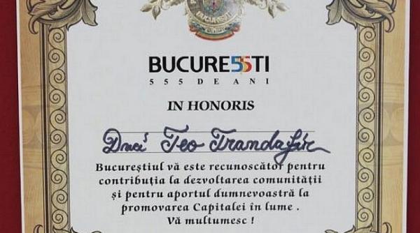 teo trandafir noul ambasador al capitalei