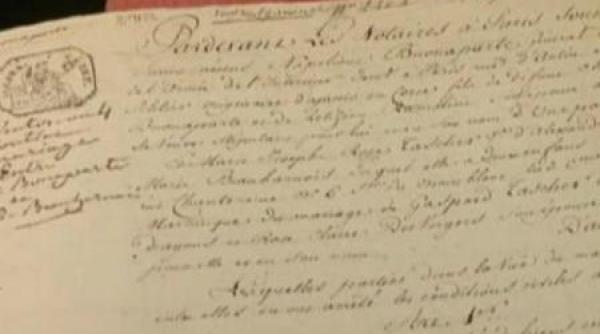 napoleon i josephine contractul lor de casatorie vandut la licita ie