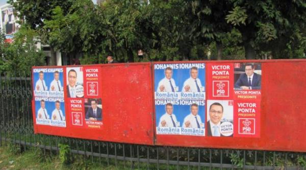 klaus iohannis campanie negativa ce apare pe afi ele pentru alegerile preziden iale ale acl