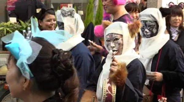 pisicile monstru parada pe strazile din tokio