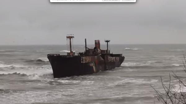 epava navei evanghelia de la costine ti rupta in doua de furtuna video