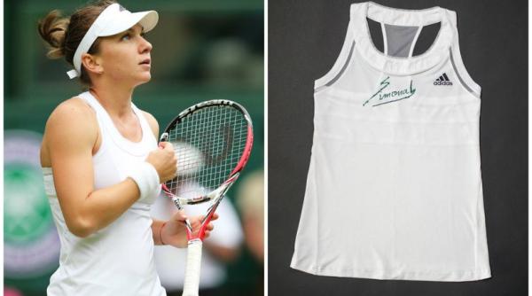 simona halep scoate la licita ie tricoul in care a jucat semifinala de la wimbledon banii vor fi dona i pentru copii bolnavi