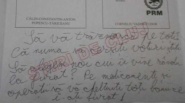 alegeri preziden iale 2014 mesajul unui clujean pe buletinul de vot