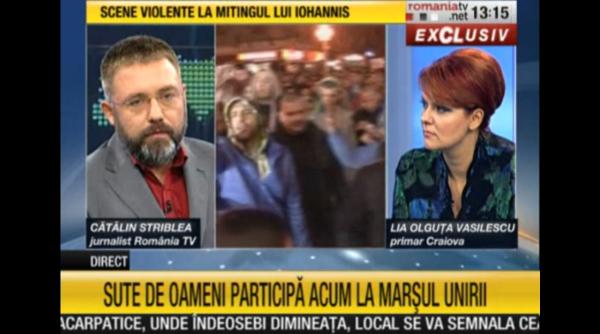 catalin striblea lia olgu a vasilescu contre in direct la rtv pe tema manifesta iilor