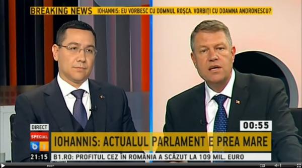 dezbatere ponta iohannis b1tv este un atac la reputa ia mea va tai microfoanele