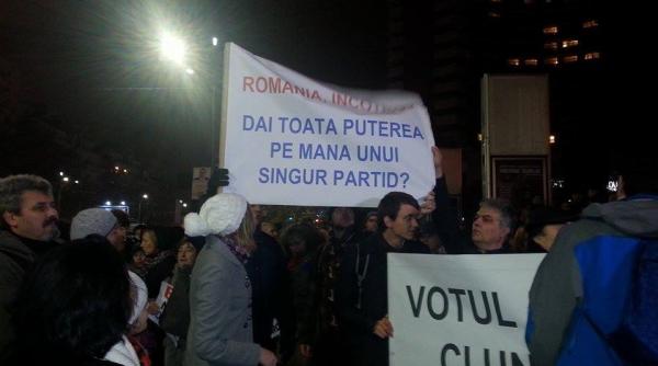 miting acl momentul ce a amu it to i protestatarii foto i video