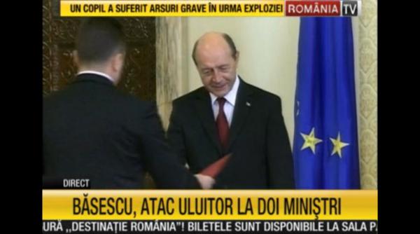 traian basescu atac la mini trii liviu pop i sorin cimpeanu la depunerea juramantului