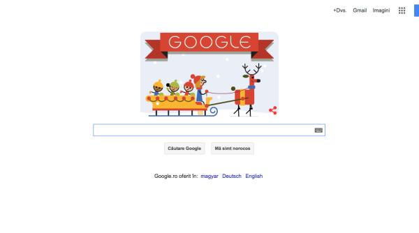 sarbatori fericite urarea google pentru romani printr un doodle