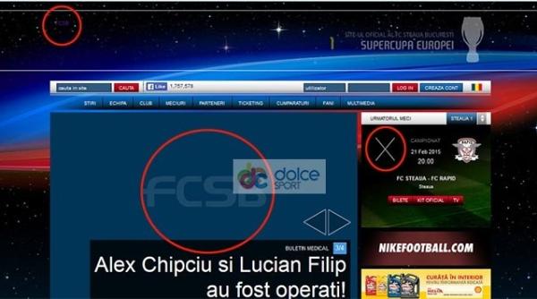 steaua a scos sigla de pe site ul oficial foto