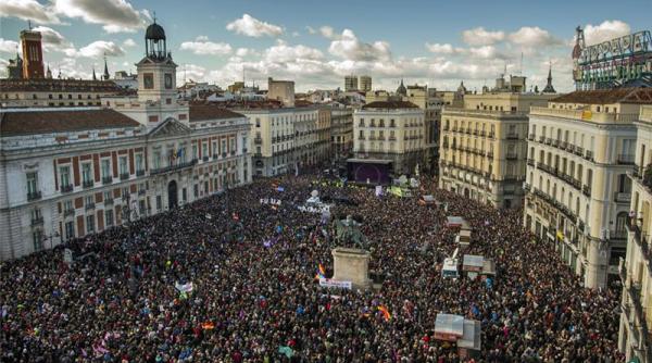 podemos geamana syriza protest impresionant in spania