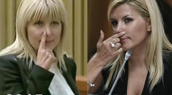 elena udrea gest cu mana la nas prima data in 2009 in parlament foto