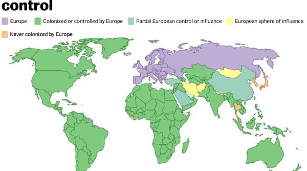 cinci ari din lume nu au fost colonizate de europeni care sunt acestea