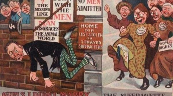 imaginile care ii avertizau pe barba i ca femeile care au drepturi sunt un pericol