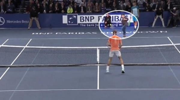 moment genial inainte de indian wells 2015 un pu ti a ca tigat un punct superb cu roger federer video