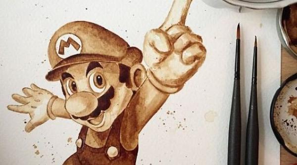 picturi in cafea noua moda in arta foto