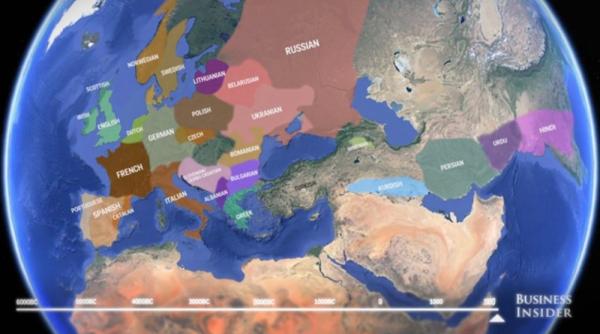 evolu ia limbilor europene de a lungul timpului video