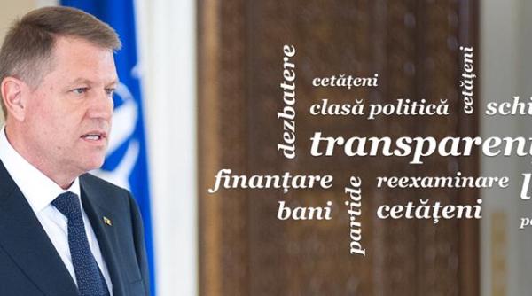 klaus iohannis arata de ce a retrimis in parlament legea finan arii partidelor politice i a campaniilor electorale