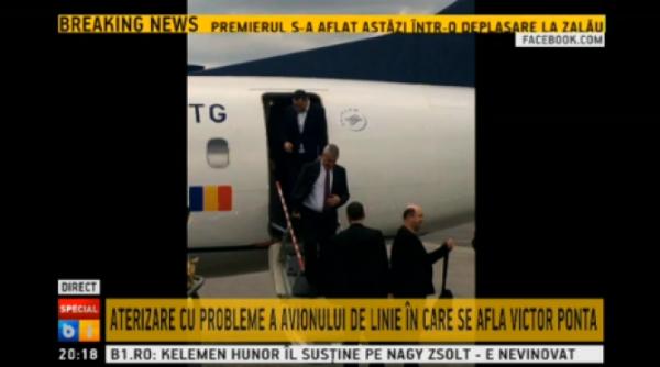 tarom despre aterizarea cu probleme a avionului in care se afla victor ponta