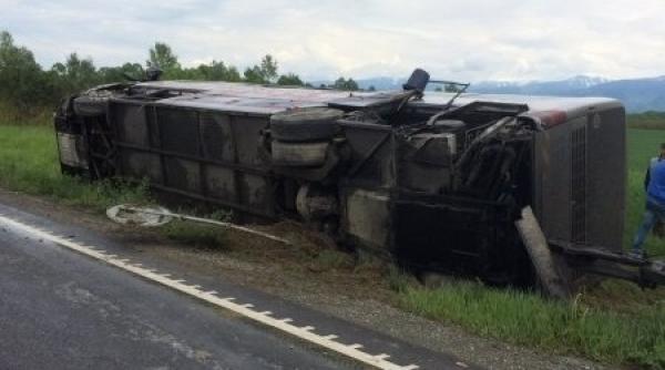 autocar cu 25 de pasageri accident pe dn 1 o persoana a murit