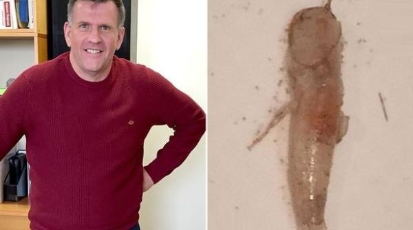 terifiant ce a expectorat un barbat care tu ea puternic