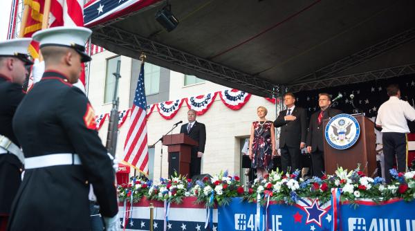 gabriel oprea si vasile blaga impreuna la ambasada sua