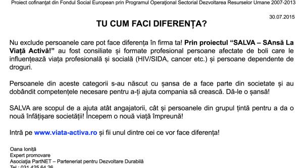 salva sansa la via a activa tu cum faci diferen a