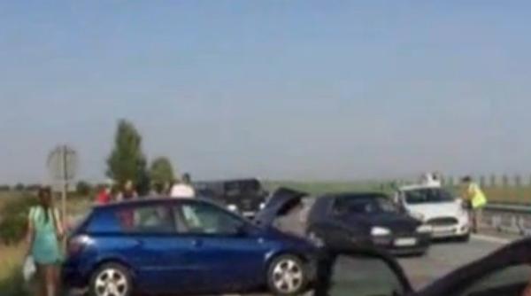 accident pe autostrada soarelui cinci ma ini s au ciocnit