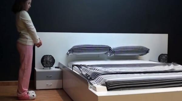s a inventat patul care se face singur