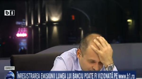 motivele caderii lui radu banciu in direct la b1 tv