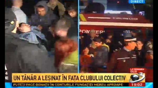 un tanar a le inat in fa a clubului colectiv