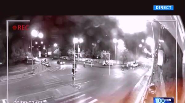 accident in bucure ti poli ist luat pe capota marturia oferului
