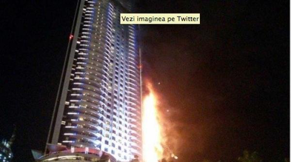 incendiu la un hotel zgarie nori din dubai din cauza artificiilor