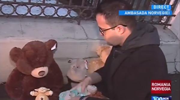 mihai gadea protest la ambasada norvegiei