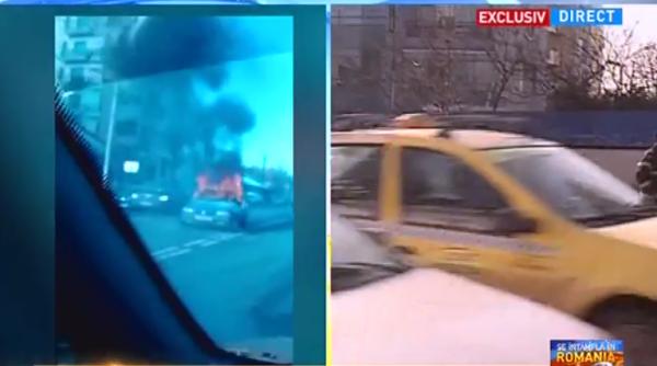 ma ina incendiata in fa a sediului csm