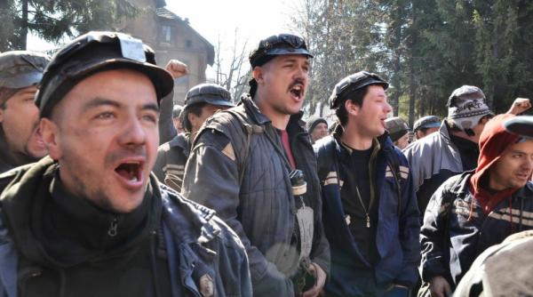 miting de amploare in bucure ti al minerilor din gorj