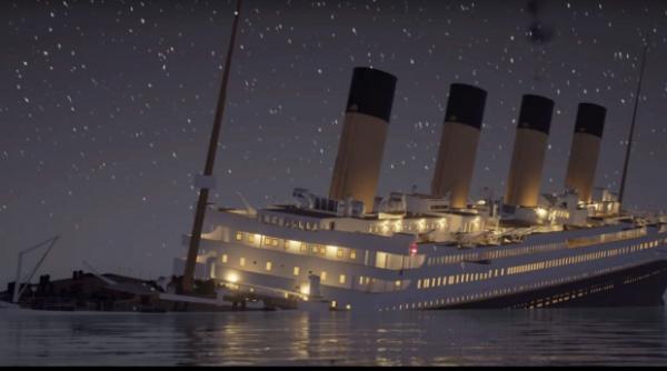 scufundarea titanicului  urmarita in timp real intr o animaprc c8prc 9bie