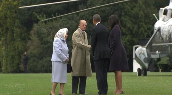 imagine senza ionala de la vizita cuplului obama la castelul windsor