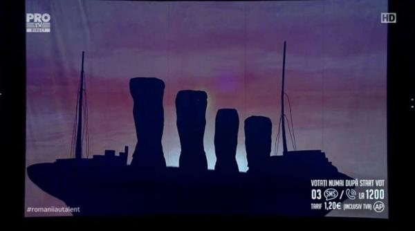 romanii au talent moment spectaculos din titanic pus in scena de teatrul de umbre verba