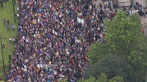 protest de amploare la londra dupa brexit