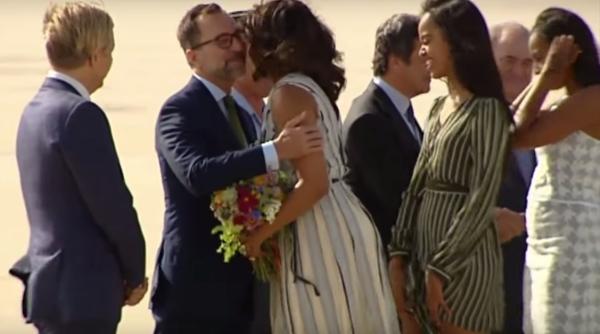 fiica lui barack obama situa ie penibila la madrid video