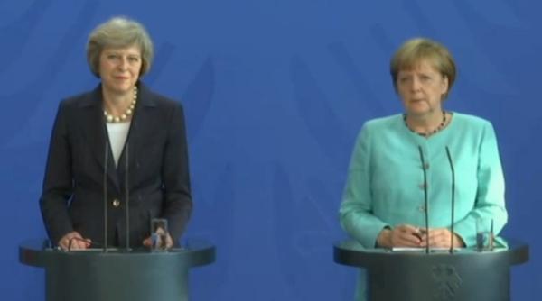 imagine de senza ie de la intalnirea intre angela merkel i theresa may
