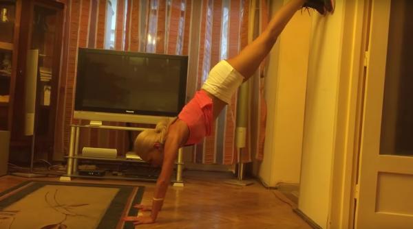 antrenament la perete andreea sava asta tot incerc sa demonstrez