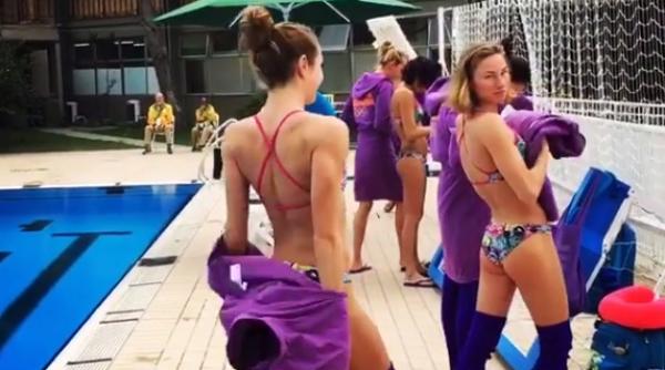 jo 2016 numar de striptease simulat la antrenament de o sportiva