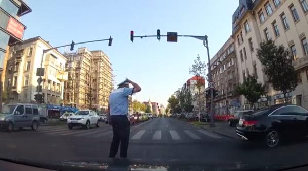 poli ist din capitala surprins de manevra unui ofer cu limuzina video