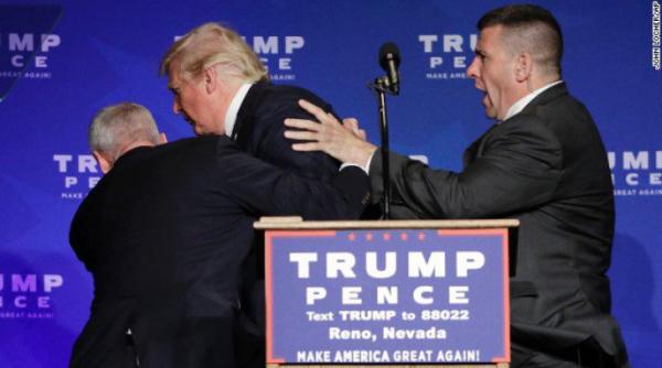 alegeri sua 2016 donald trump scos de agentii secreti in urma unui posibil atentat